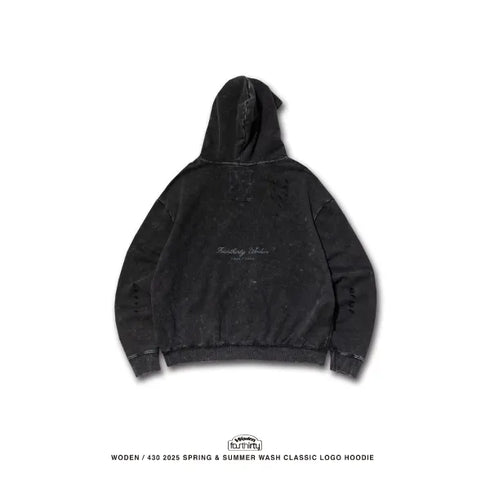 430 fourthirty/WODEN® / Fourthirty® Wash Classic Logo Hoodie / フォーサーティ ウォッシュ クラシック ロゴ フーディー
